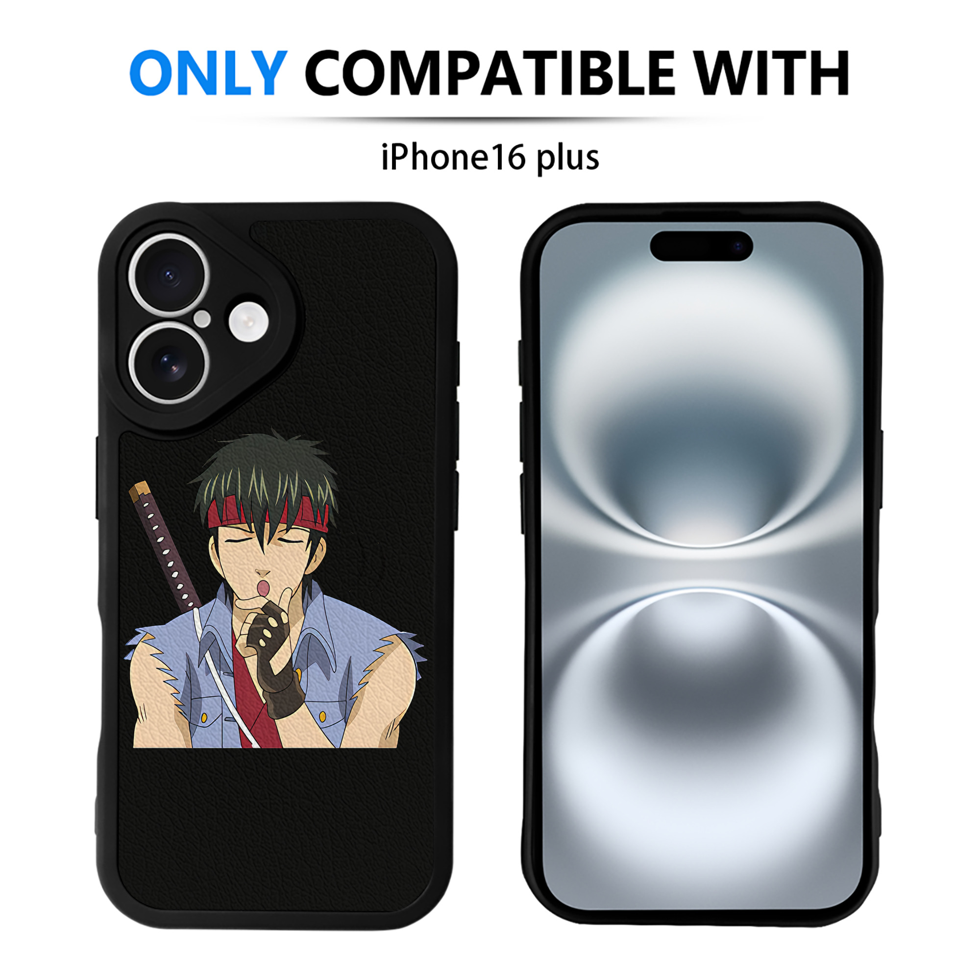 （画像用） ぎんたま 坂田銀時（さかたぎんとき） 神楽 志村新八（しむら しんぱち） GINTAMA Sakata Gintoki Kagura Shimura Shinpachi 【iPhone 16シリーズ対応】シリコンスマホケース（レザー調） 材質：シリコン